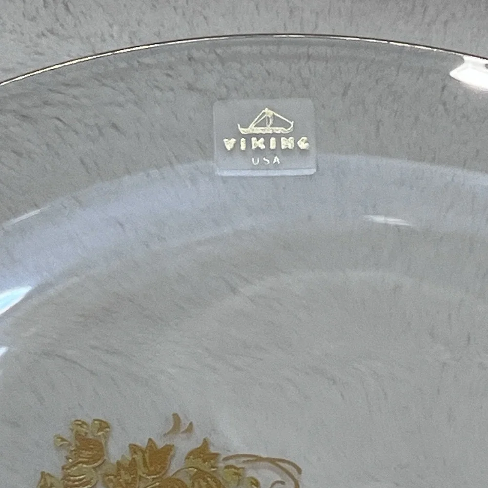 Vtg Viking Brand 50th Anniversary Gold Trimmed Collectors Plate Art‎ Deco 12